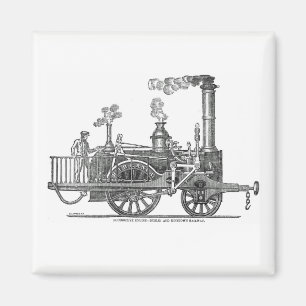 Vroege stoamlocomotief magneet