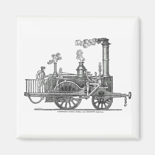 Vroege stoamlocomotief magneet (Voorkant)