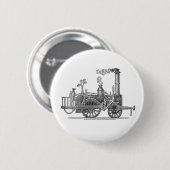 Vroege stoamlocomotief ronde button 5,7 cm (Voorkant /achterkant)