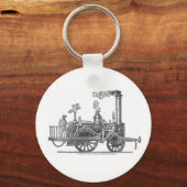 Vroege stoamlocomotief sleutelhanger (Voorkant)