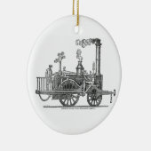Vroege Stoomlocomotief Keramisch Ornament (Rechts)