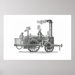 Vroege Stoomlocomotief Poster