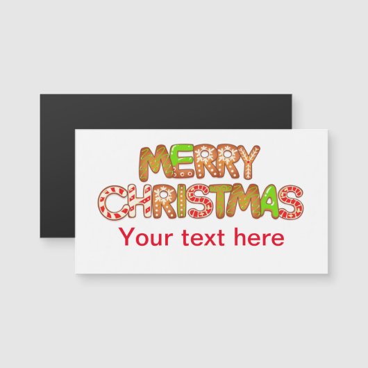 Vroege tekst met kerstmis Woorden Aangepaste tekst (Voorkant / Achterkant)