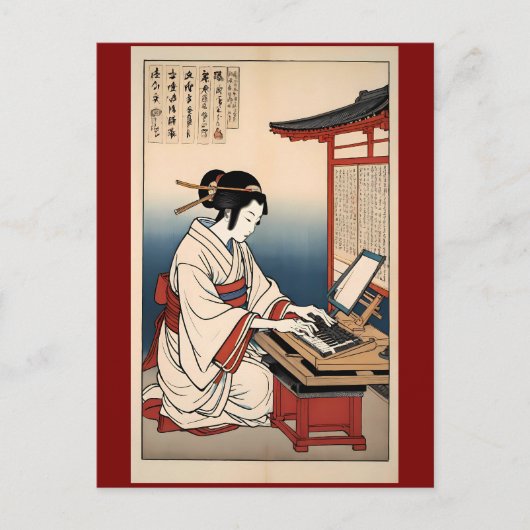 Vroege toetsenbordnummers briefkaart (Voorkant)