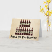 Vroege tot perfecte wijn Lover Happy Birthday Kaart (Gele Bloem)