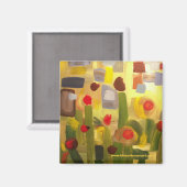 Vroege tuinmagneet www.kimandersonart.com magneet (Voorkant / Achterkant)