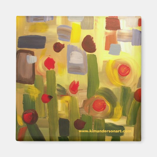 Vroege tuinmagneet www.kimandersonart.com magneet (Voorkant)