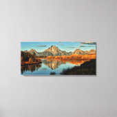 Vroege verlichting in Wyoming aan Oxbow Bend Canvas Afdruk (Voorkant)
