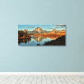 Vroege verlichting in Wyoming aan Oxbow Bend Canvas Afdruk (Insitu (Houten vloer))