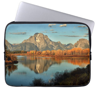 Vroege verlichting in Wyoming aan Oxbow Bend Laptop Sleeve