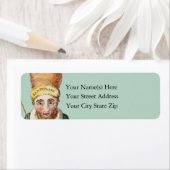 Vroege Victoriaans kerstman Vintage Etiket (Insitu)