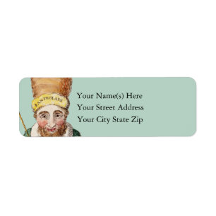 Vroege Victoriaans kerstman Vintage Etiket