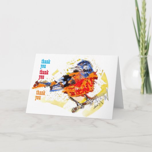 Vroege vogel #170109 bedankkaart (Voorkant)