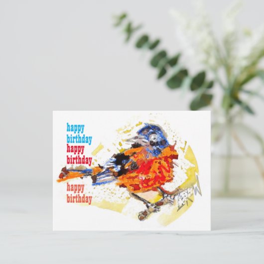 Vroege vogel #170109 Briefkaart (Staand voorkant)