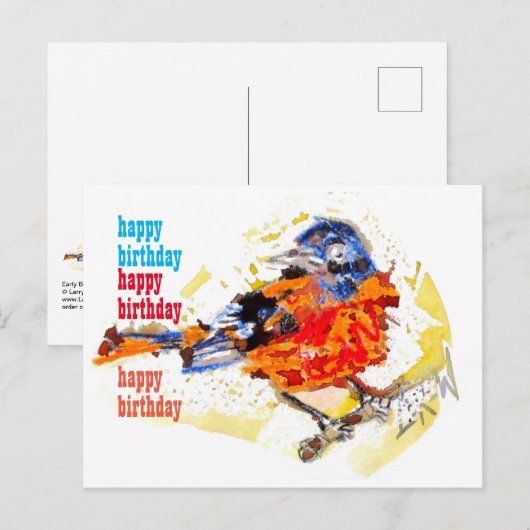 Vroege vogel #170109 Briefkaart (Voorkant / Achterkant)