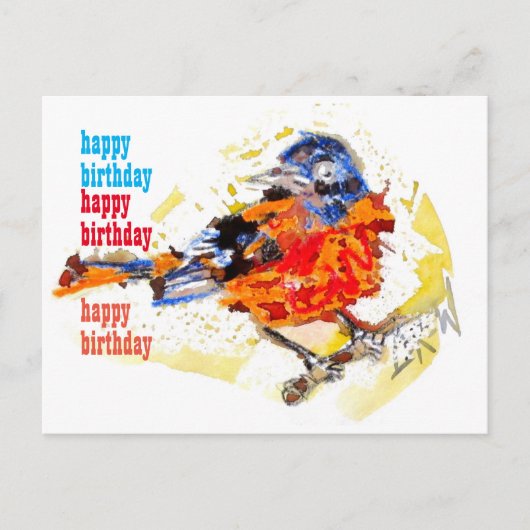 Vroege vogel #170109 Briefkaart (Voorkant)