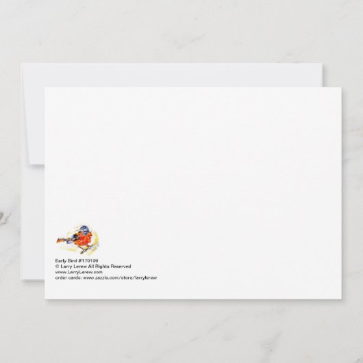 Vroege vogel #170109 kaart (Achterkant)