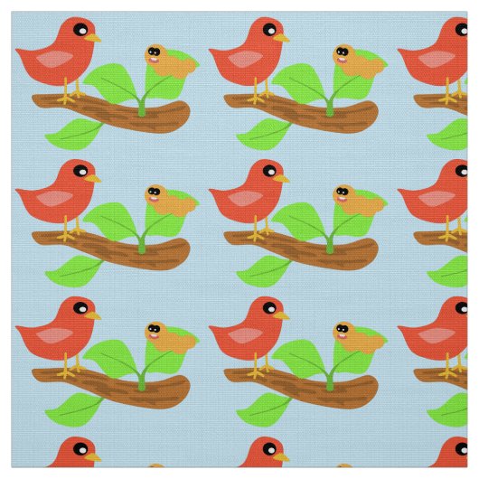 Vroege vogel en worm stof (Swatch)