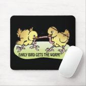 Vroege vogel krijgt de wereld muismat (Met muis)