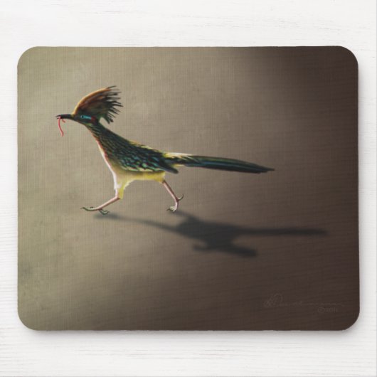 Vroege vogel, mousepad muismat (Voorkant)