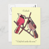 " Vroege vogel vangt de worm."Briefkaart Briefkaart (Voorkant / Achterkant)