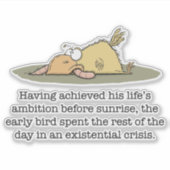 Vroege Vogel Vinyl Sticker (Voorkant)