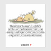 Vroege Vogel Vinyl Sticker (Vel)