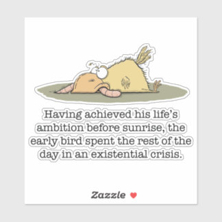 Vroege Vogel Vinyl Sticker