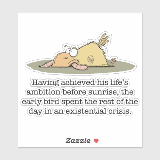 Vroege Vogel Vinyl Sticker (Vel)