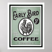  vroege vogelkoffie en Poster (Voorkant)