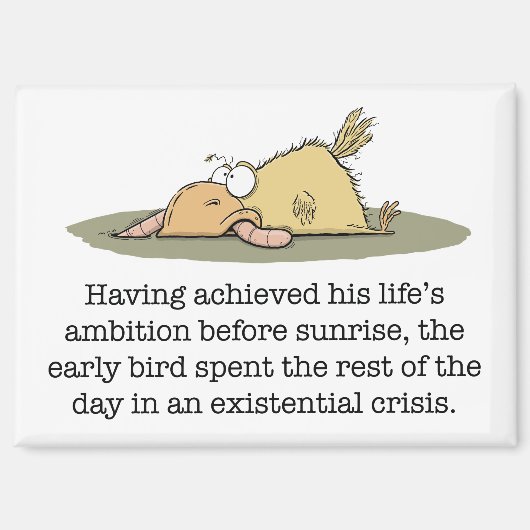 vroege-vogelmagneet magneet (Voorkant)