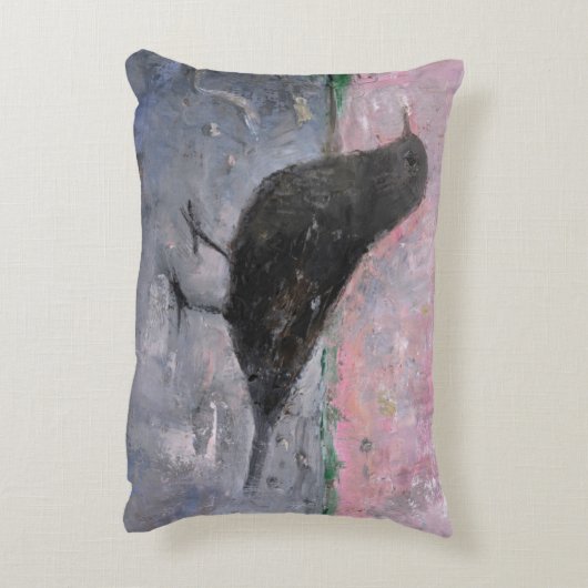 Vroege vogels 2008 decoratief kussen (Achterkant (Verticaal))