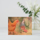 Vroege vogels briefkaart (Staand voorkant)
