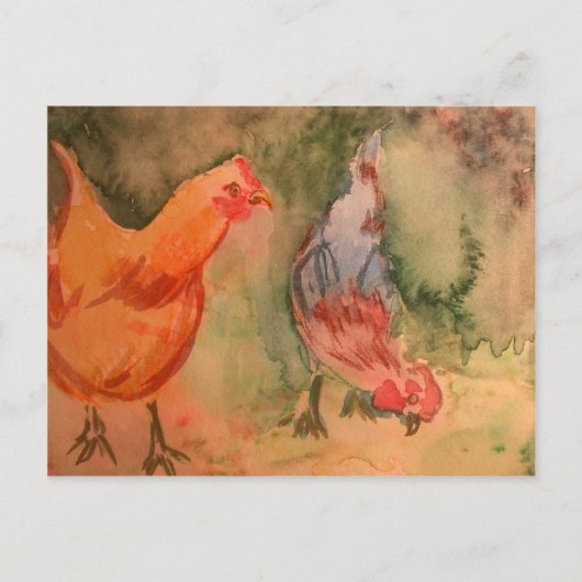 Vroege vogels briefkaart (Voorkant)