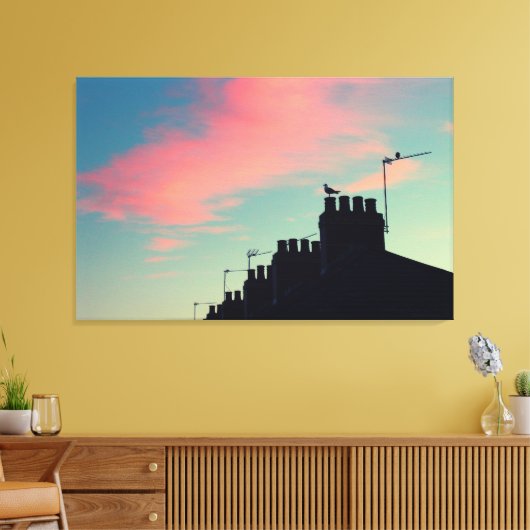 Vroege vogels canvas afdruk (Insitu (Woonkamer))