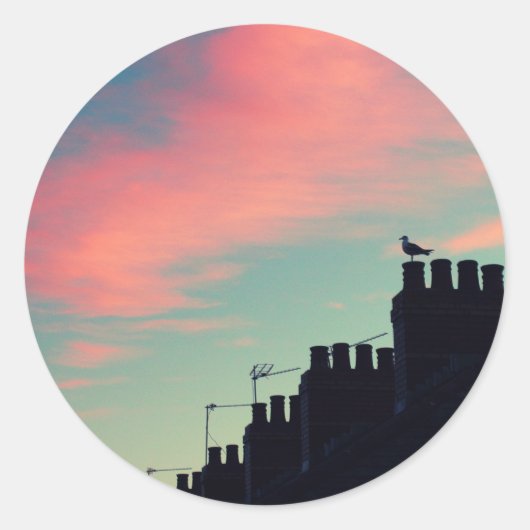 Vroege vogels ronde sticker (Voorkant)