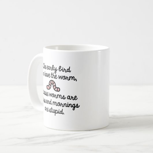 Vroege vogelworm koffiemok (Voorkant links)