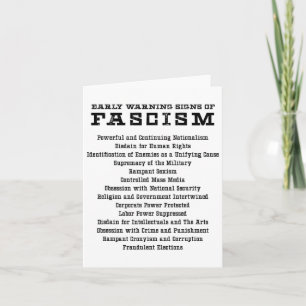 Vroege waarschuwingssignalen van fascistische acti kaart