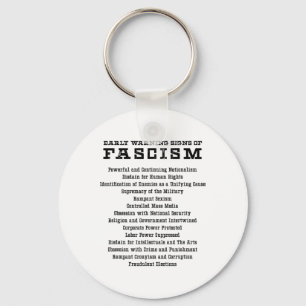Vroege waarschuwingssignalen van fascistische acti sleutelhanger