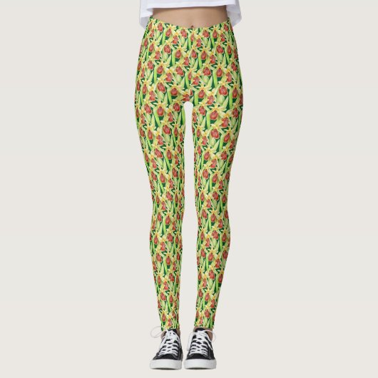 Vroege waterverf van de spinorchidee leggings (Voorkant)