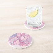 Vroege wintersneeuw zandsteen onderzetter (Zijkant)