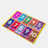 Vroege Wiskunde Nummers 1 tot 10 deurmat (Schuin)