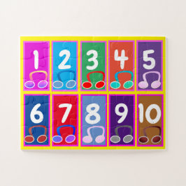 Vroege Wiskunde Nummers 1 tot 10 Puzzle Legpuzzel