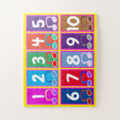 Vroege Wiskunde Nummers 1 tot 10 Puzzle Legpuzzel (Verticaal)