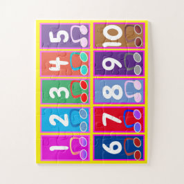 Vroege Wiskunde Nummers 1 tot 10 Puzzle Legpuzzel