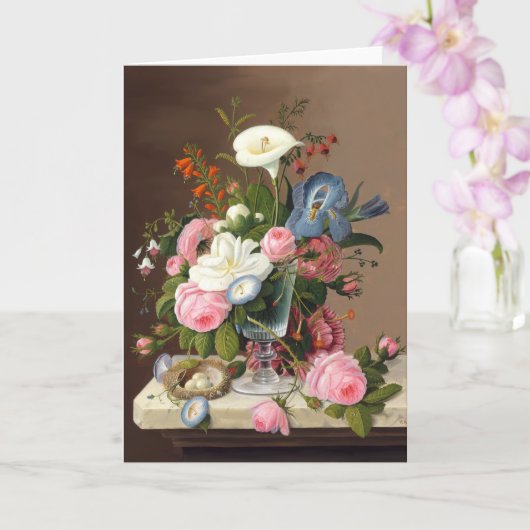 Vroege zomerbloemen, Severin Roesen Kaart (Orchidee)