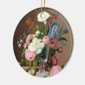 Vroege zomerbloemen, Severin Roesen Keramisch Ornament (Links)
