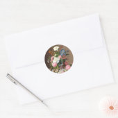Vroege zomerbloemen, Severin Roesen Ronde Sticker (Envelop)