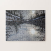 Vroege zon in de winter legpuzzel (Horizontaal)