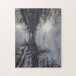 Vroege zon in de winter legpuzzel